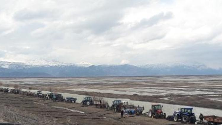 Seydişehir’de ekili araziler sular altında kaldı