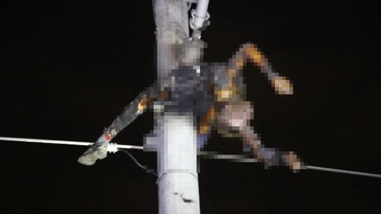 5 metrelik kabloyu çalarken akıma kapılıp öldü