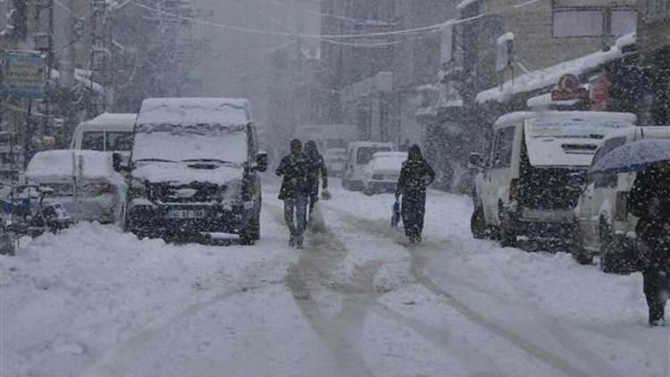 Hakkari’de kar yolları kapattı