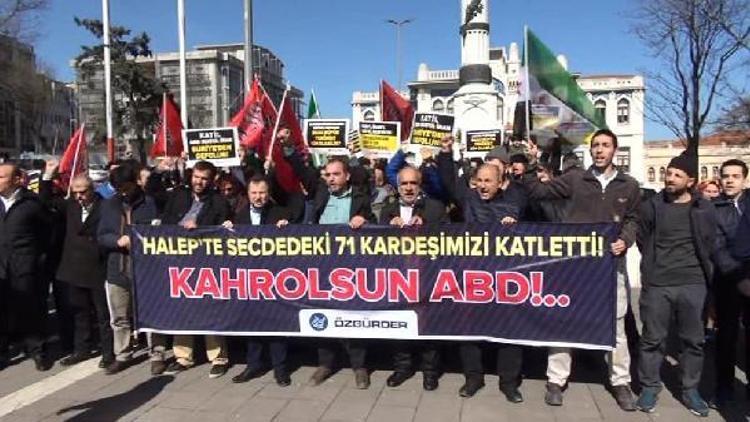 Fatihte ABD protestosu