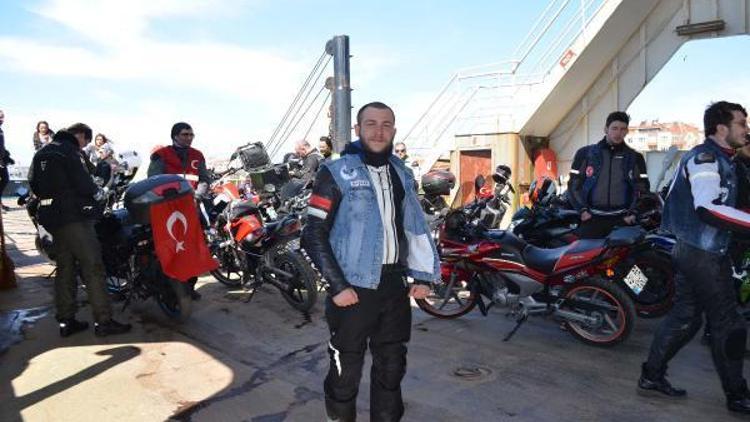 1000 motosikletli Geliboludan geçti