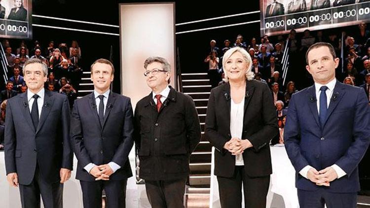 Fransa’da beş aday  televizyonda kapıştı