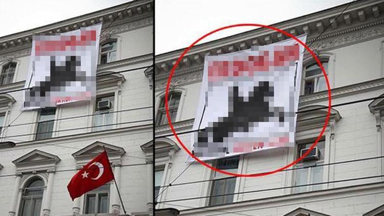 Viyanada Türk Büyükelçiliği’ne çirkin pankart