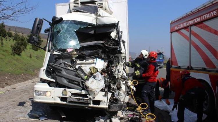 TEMde TIRa çarpan kamyonun sürücüsü öldü