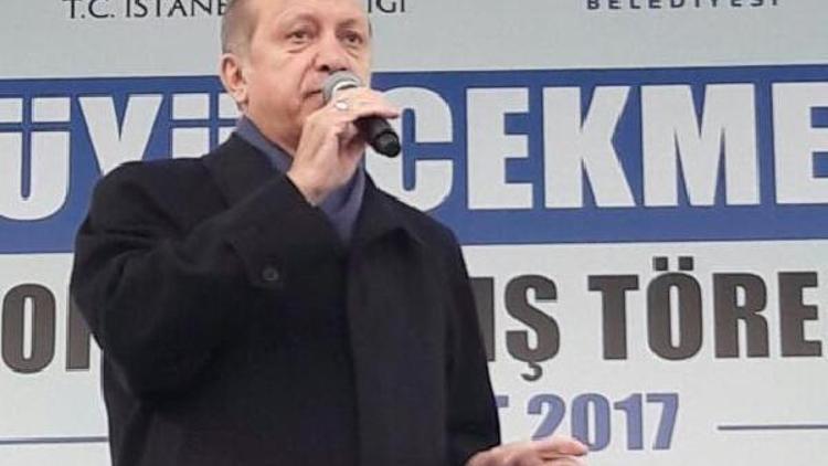 Cumhurbaşkanı Erdoğan Büyükçekmecede toplu açılış töreninde konuştu