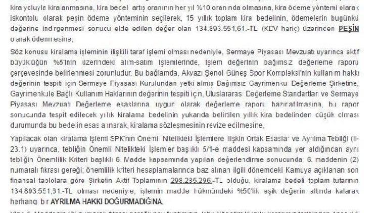 Trabzonspor, Şenol Güneş Kompleksini 15 yıllığına kiralama kararı aldı