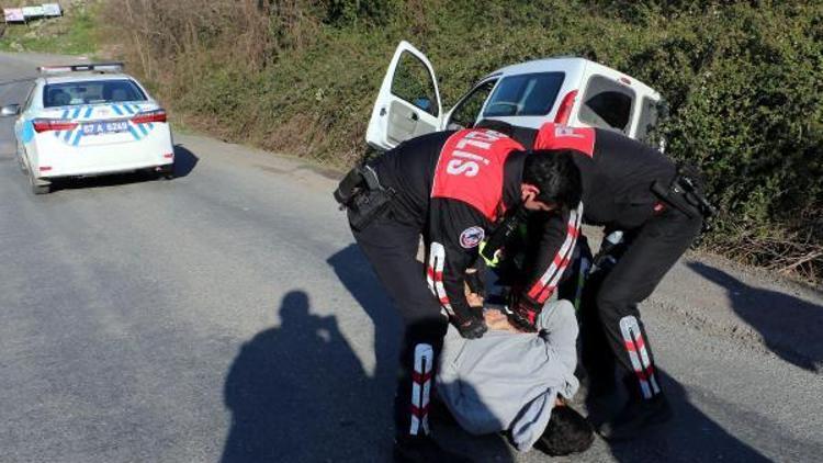 Uyuşturucu kullandığı iddia edilen sürücü kaza yaptı