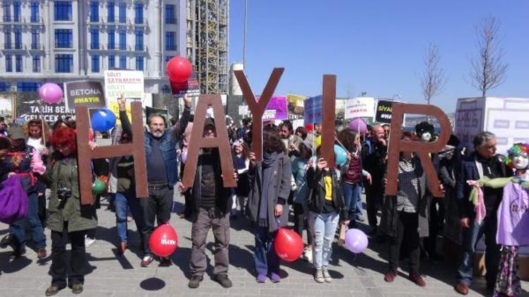 Galata Köprüsü’de ‘Hayır’ Eylemi