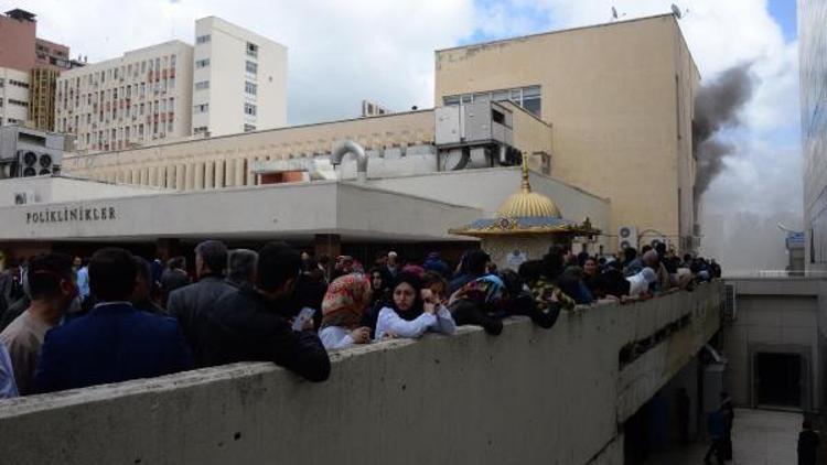 Dicle Üniversitesi Hastanesinde yangın çıktı, hastalar tahliye edildi (2)- yeniden