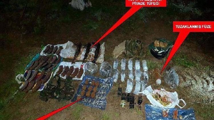Silopide PKK silahları, patlayıcı ve mühimmat ele geçirildi