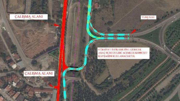 Yunuseli yolunda trafik düzenlemesi