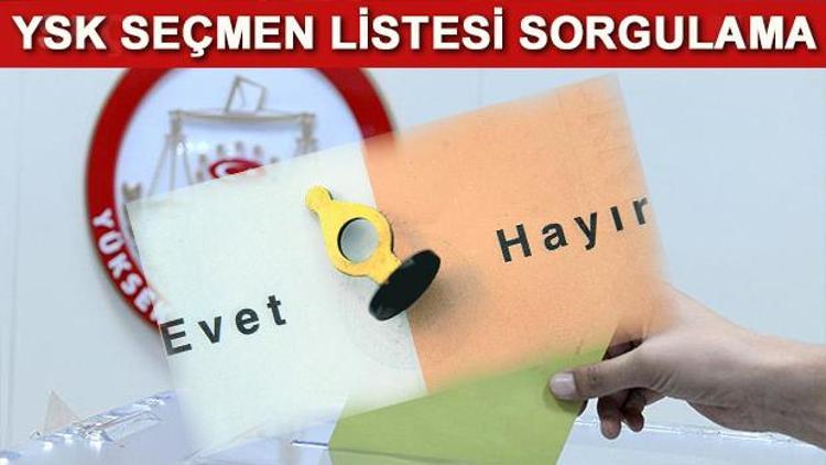 YSK seçmen sandık sorgulama işlemi - Nerede oy kullanacağım