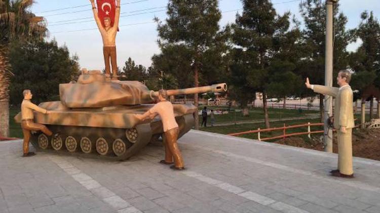 Harran’da tank maketi yapıldı