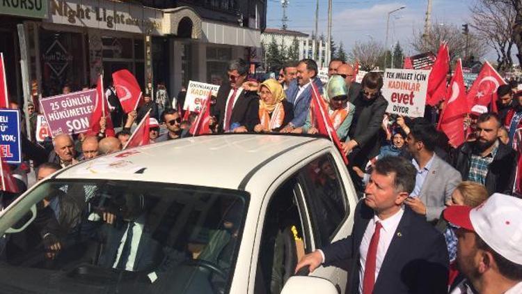 Bakan Eroğlu evet yürüyüşüne katıldı