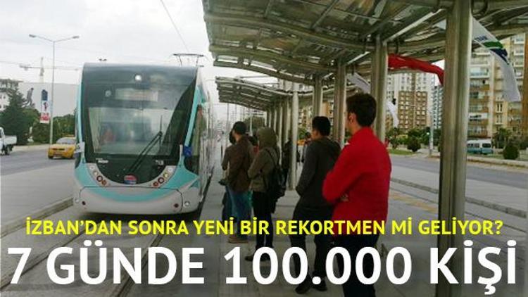 Karşıyaka tramvayında 1 haftada 100 bin yolcu