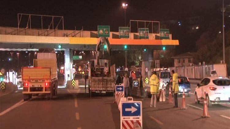 15 Temmuz Şehitler Köprüsünde serbest geçiş çalışmaları bu sabah başladı