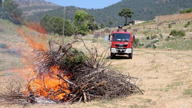 Gazipaşada orman yangını tatbikatı