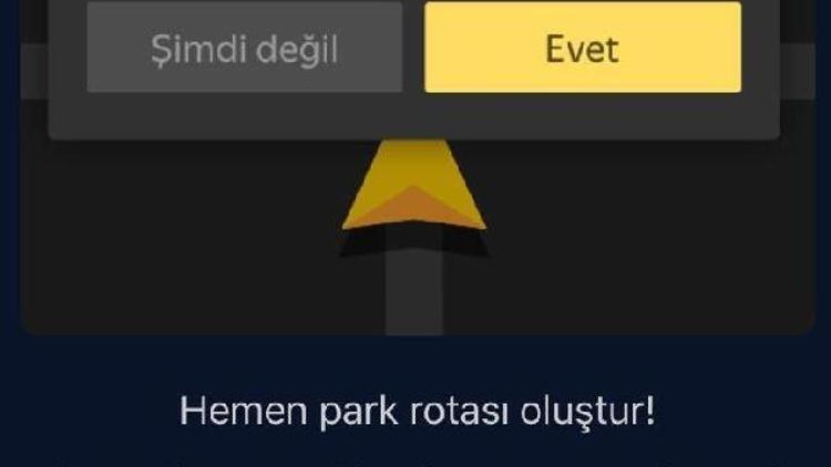 Yandex Navigasyon Park Yeri Asistanı ile parketmek kolay