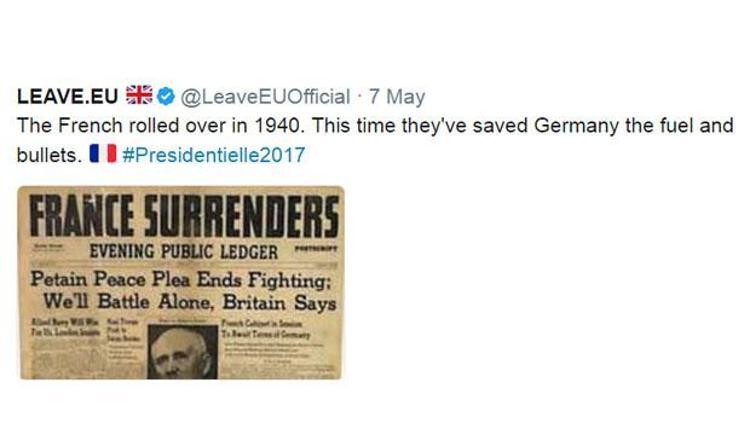 Leave.eu: Fransa 1940’a geri döndü