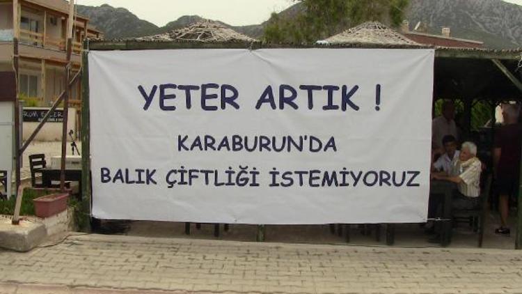 Karaburunda balık çiftliği eylemi