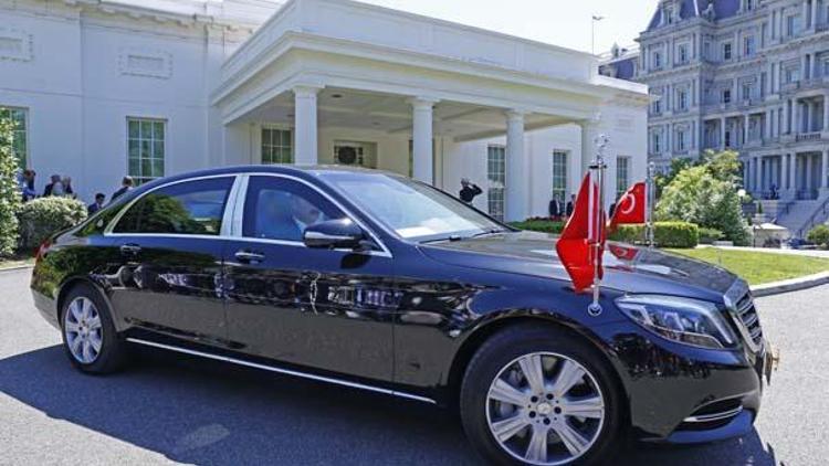 Erdoğan, ABDde kendi aracına bindi