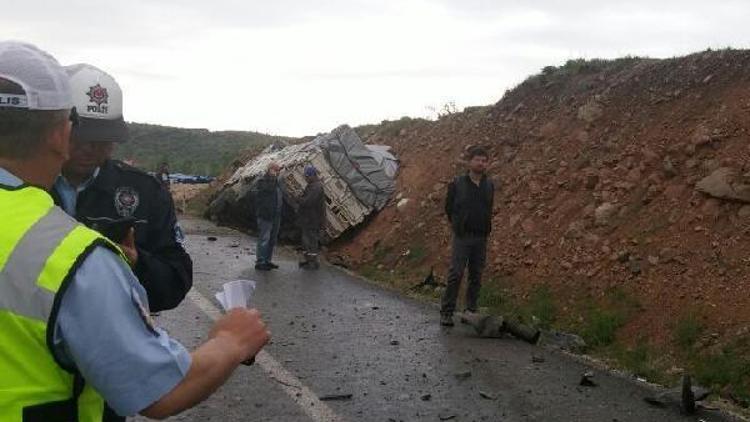 Seydişehirde kaza: 1 ölü, 1 yaralı