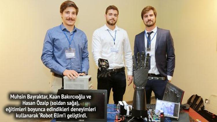 Öğrencilerden bomba imha eden robot