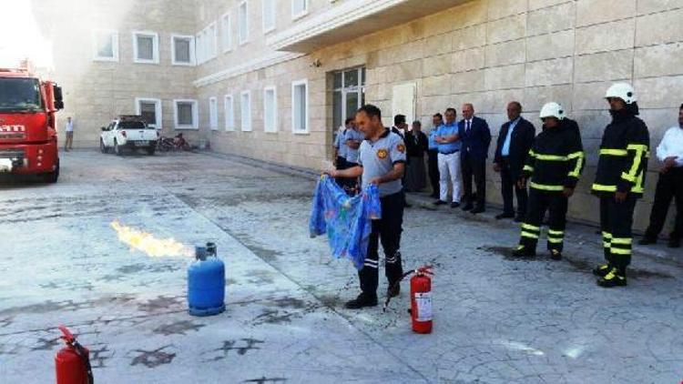 Kumluda yangın tatbikatı