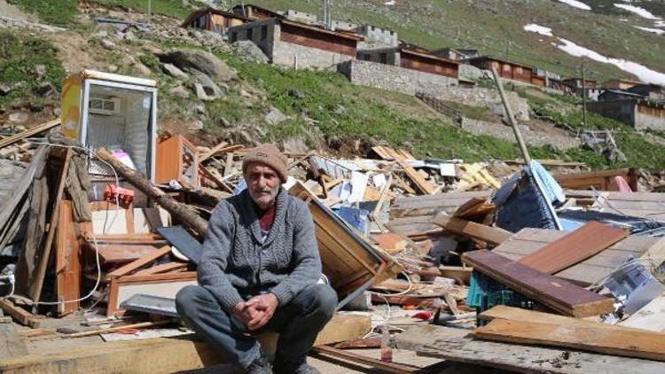 Rizede yaylacılara şok: Hortumda yıkılan evlerin yeniden yapılması yasak