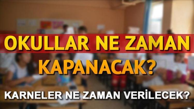 Yaz tatili ne zaman başlıyor Okullar ne zaman kapanacak MEB bilgisi