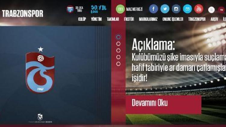 Trabzonspordan açıklama: Trabzonsporu şike imasıyla suçlamak ar damarı çatlamışların işidir