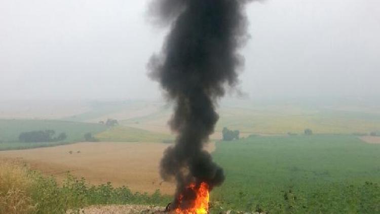 Petrol boru hattına hırsızlık için vana takılırken yangın çıktı