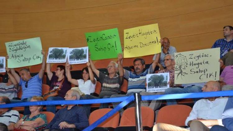 Akhisar Belediye Meclisinde zeytin yasa tasarısı tepkisi