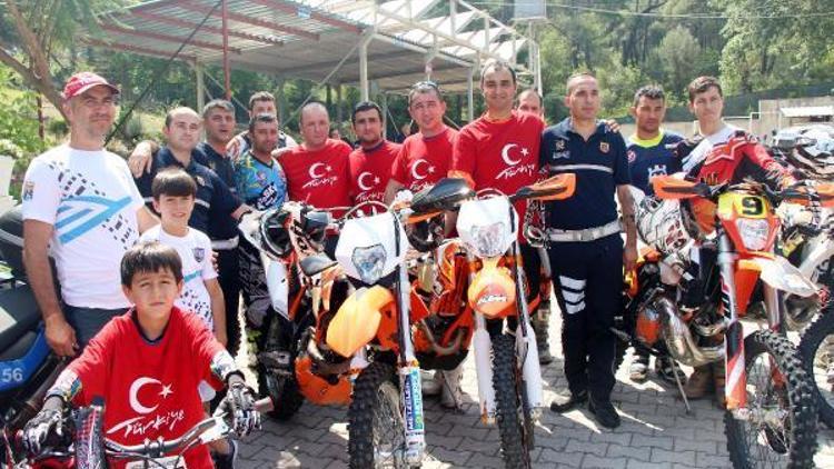 Jandarmanın kuruluş yıldönümünde motosikletli kutlama