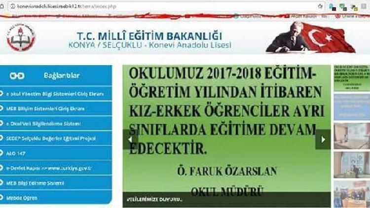 Lisede sınıfları kız ve erkek diye ayıran müdüre soruşturma