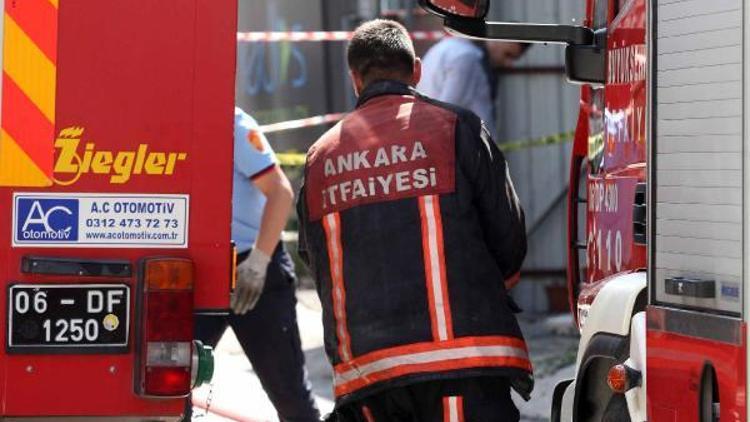 Ankarada işyerinde patlama sonrası yangın çıktı : 2 kişi öldü, 4 kişi yaralandı (3)