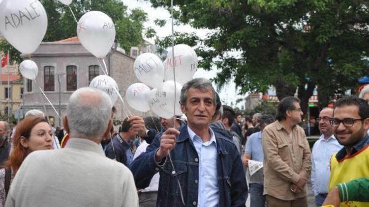 Kılıçdaroğlunun yürüyüşüne beyaz balonlu destek