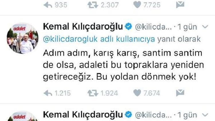 Kılıçdaroğlu: Attığım her adım ülkemizde adalete hasret kalmış herkes içindir