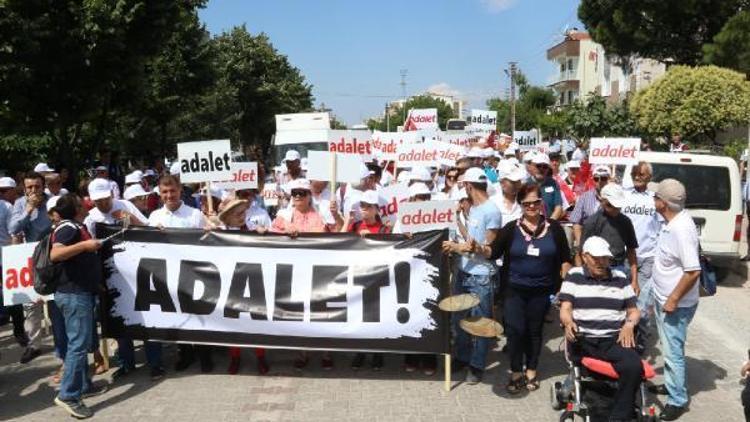 CHPnin İzmirden başlattığı yürüyüş Akhisarla sürdü