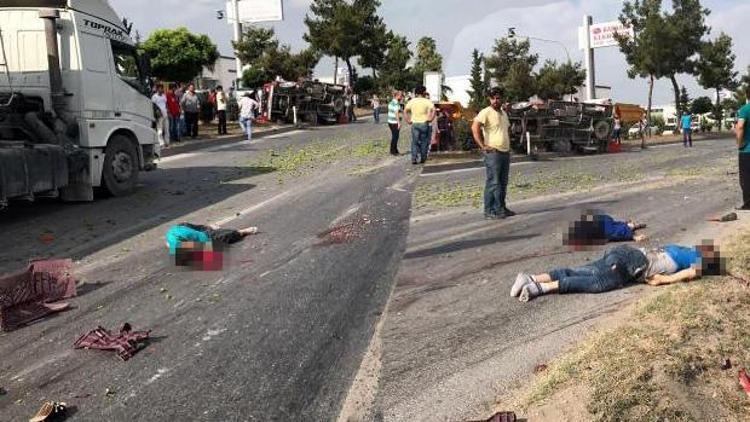 Tarım işçisi taşıyan kamyonet TIR’a çarptı: 3 ölü, 5 yaralı