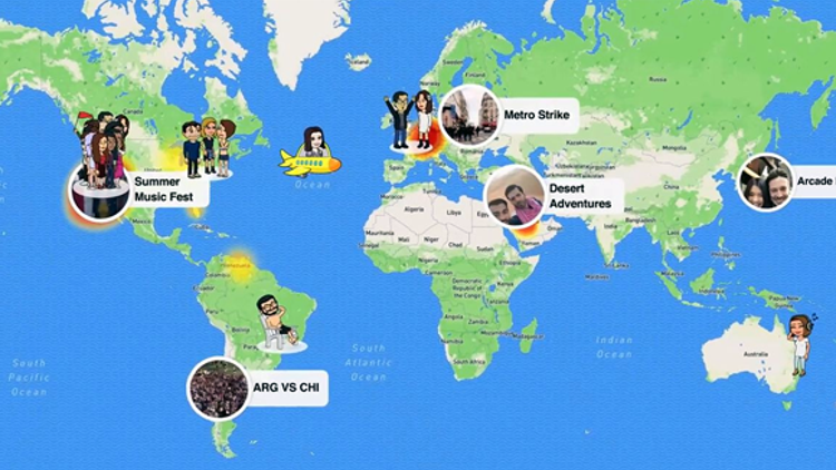 Snapchate harita özelliği gelecek