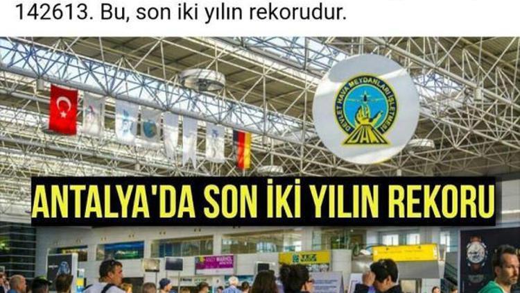 Antalya Havalimanında rekor