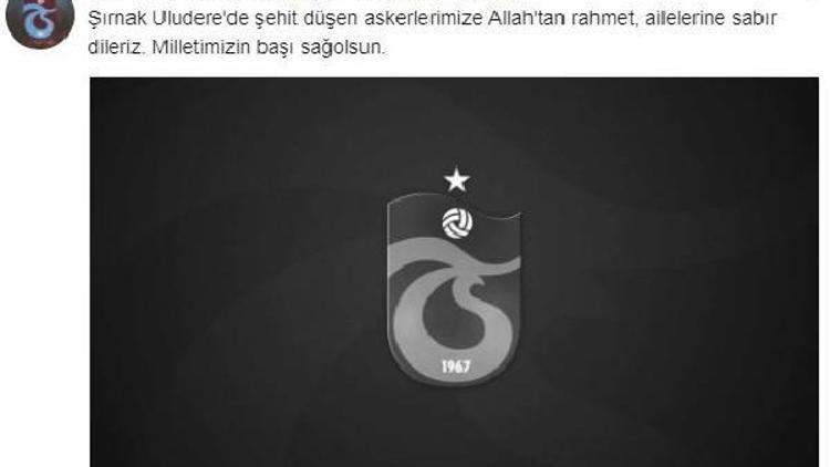 Trabzonspor’dan şehitler için başsağlığı mesajı