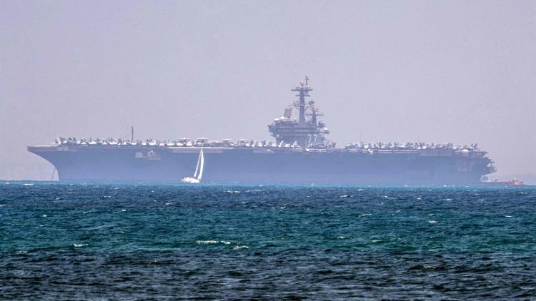 ABDnin en büyük uçak gemisi İsraile geldi