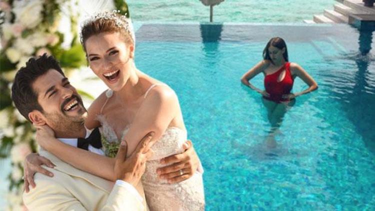 Fahriye Evcen ile Burak Özçivitin balayından ilk fotoğraf geldi