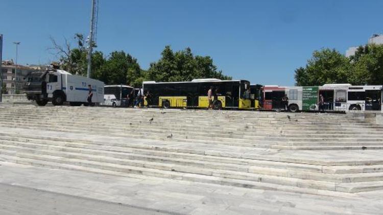 Gezi Parkı yaya giriş-çıkışına kapatıldı