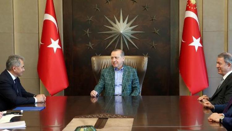 Erdoğan, Rusya Savunma Bakanı Şoyguyu kabul ediyor (2)