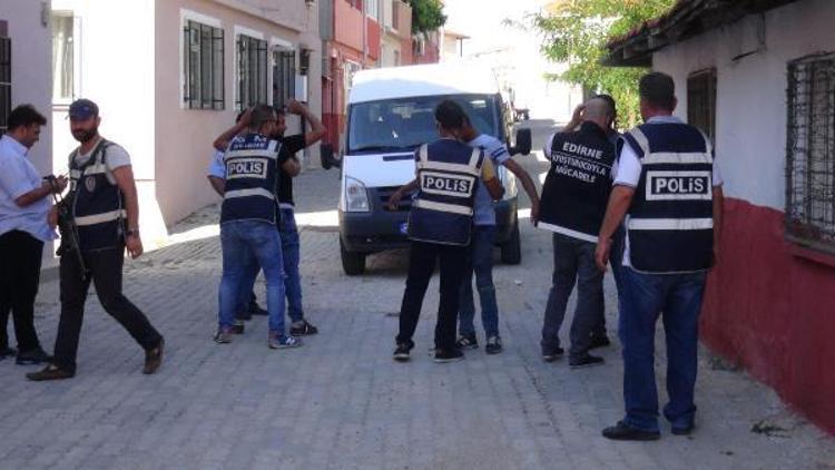 Edirne ve Tekirdağda Özel Harekatlı narkotik uygulaması