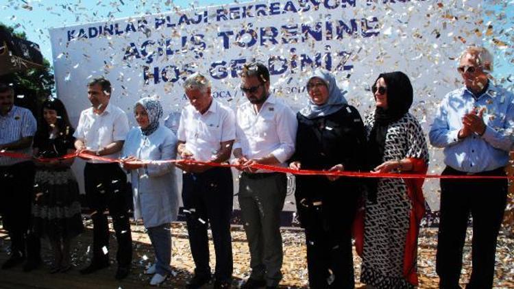 Akçakocada yenilenen kadınlar plajı törenle açıldı