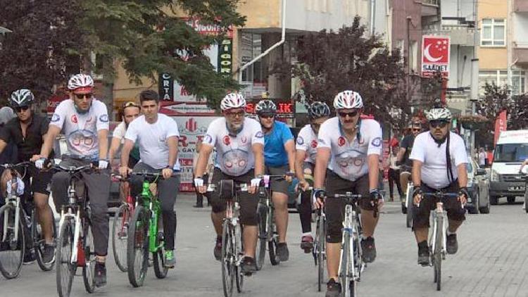 15 Temmuz Şehitlerini Anma Bisiklet Turu yapan grup Kızılcahamam’da